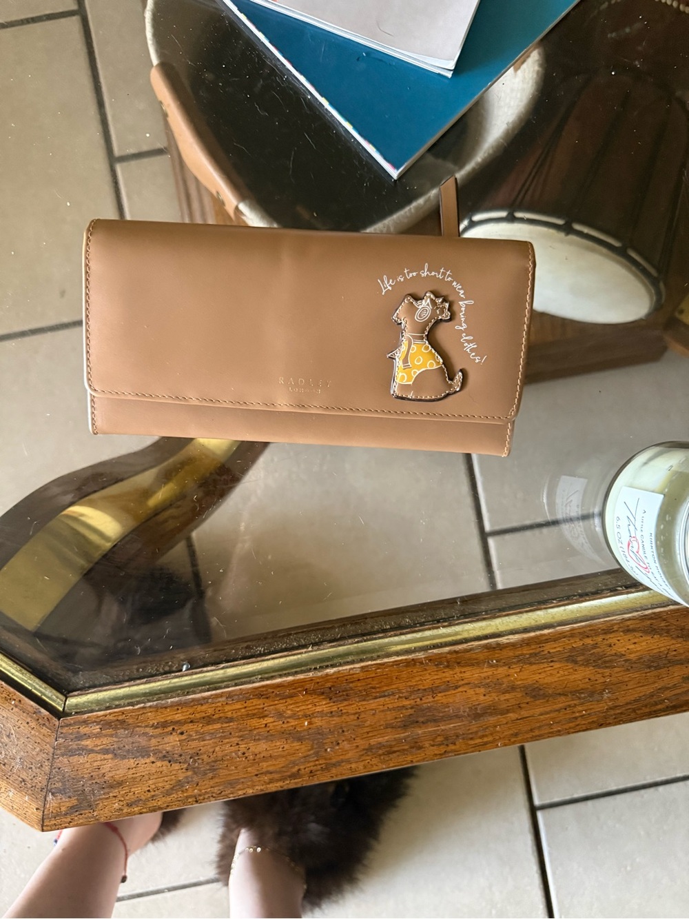 RADLEY LONDON Tan Leather Wallet with Dog Motif